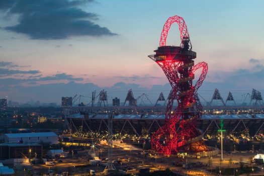 ArcelorMittal Orbit lights up East London