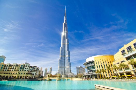 Impressive view of the Burj Khalifa, Dubai, United Arab Emirates